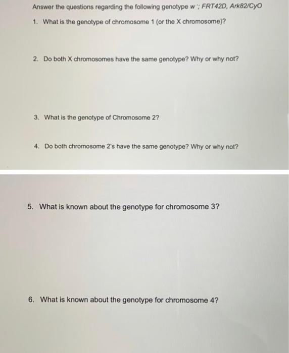 Solved Answer The Questions Regarding The Following Genotype | Chegg.com