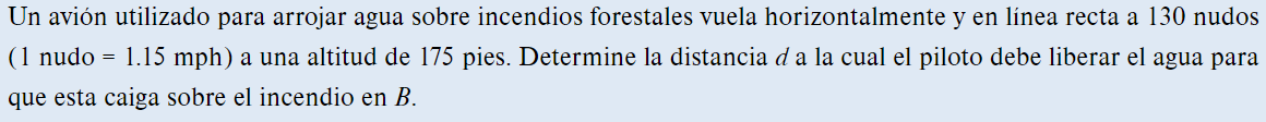Solved Un Avión Utilizado Para Arrojar Agua Sobre Incendios | Chegg.com
