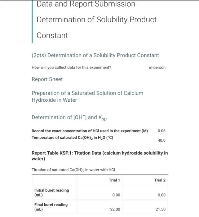 Data and Report Submission Determination of