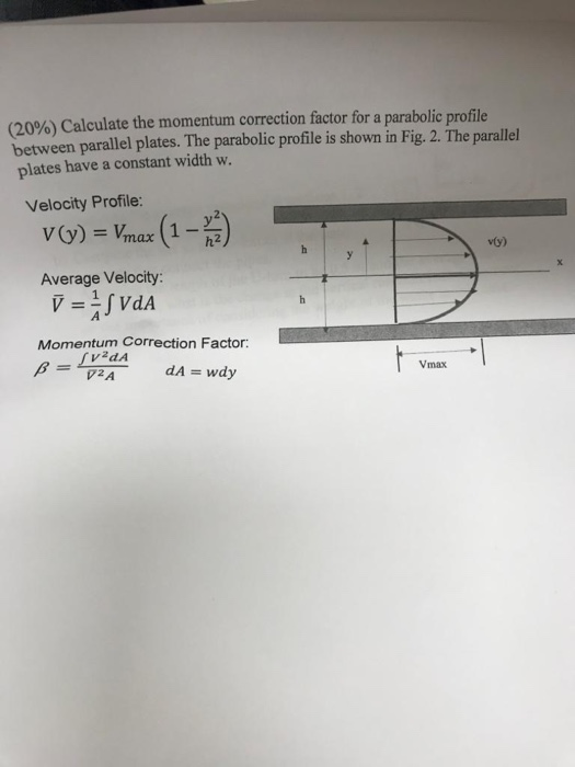 Solved (20%) Calculate the momentum correction factor for a | Chegg.com