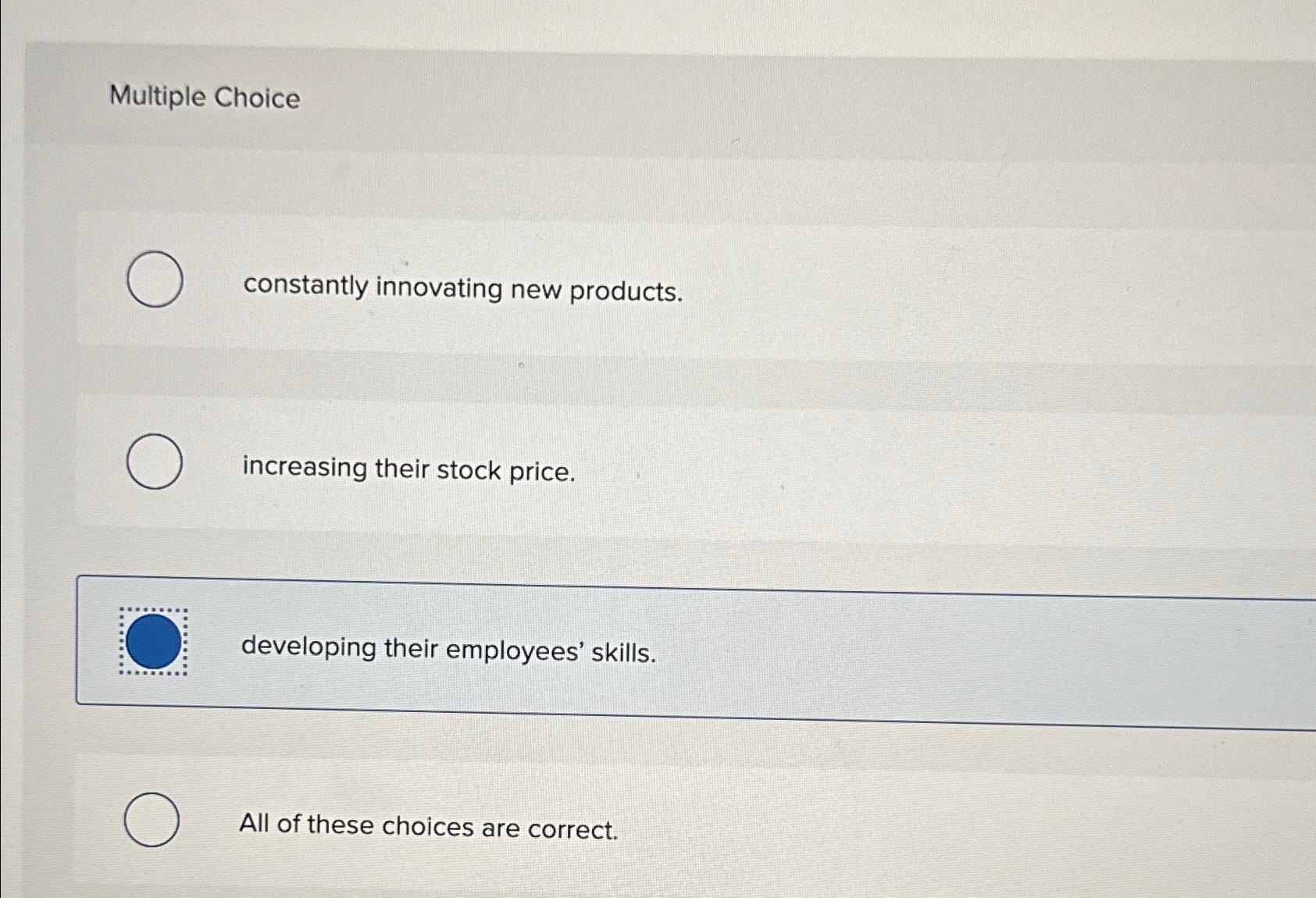 Solved Multiple Choiceconstantly innovating new | Chegg.com