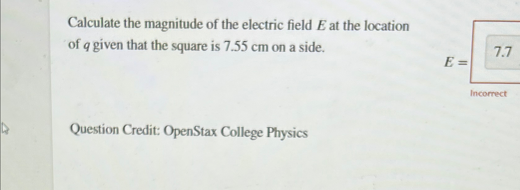 Solved Calculate the magnitude of the electric field E ﻿at | Chegg.com