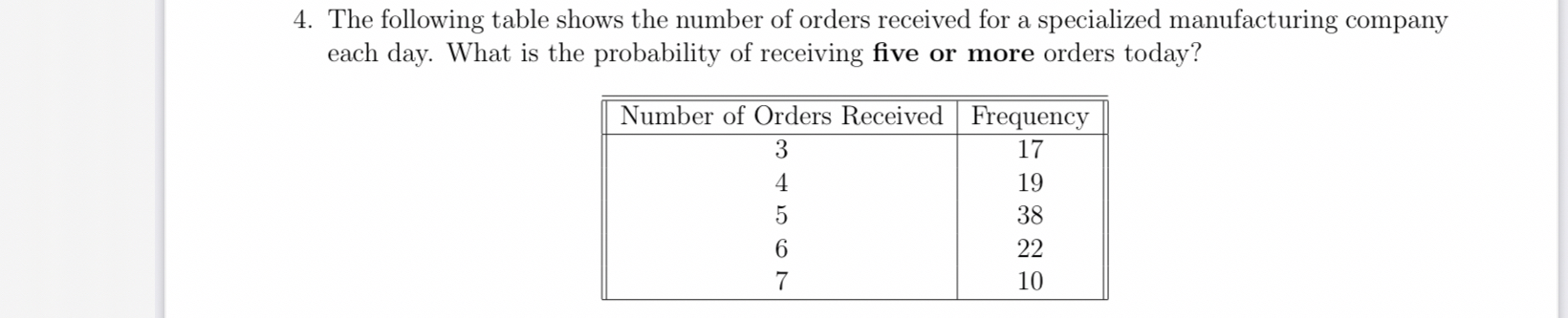 Solved by an EXPERT Show all steps The following table shows the number ...