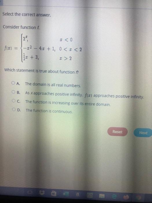 Solved Select the correct answer. Consider function f. 24. | Chegg.com