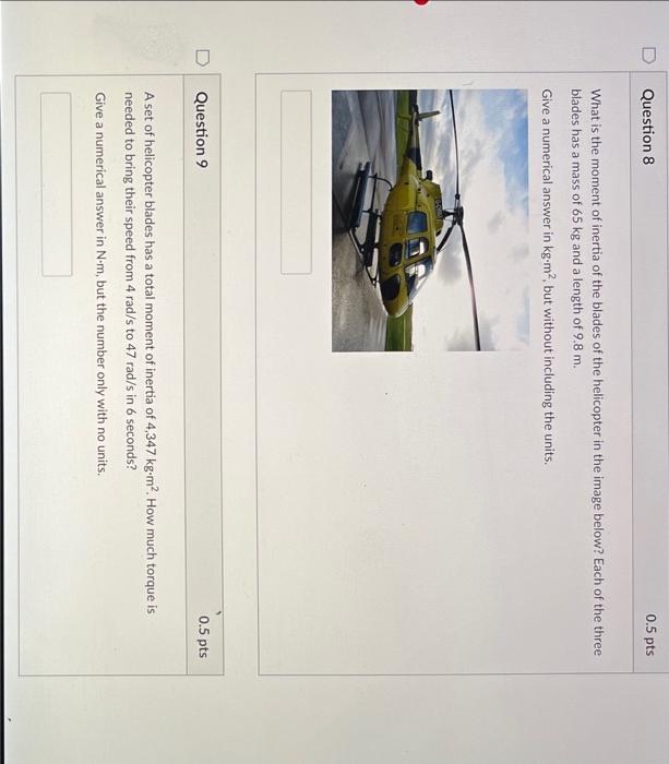 Solved What is the moment of inertia of the blades of the