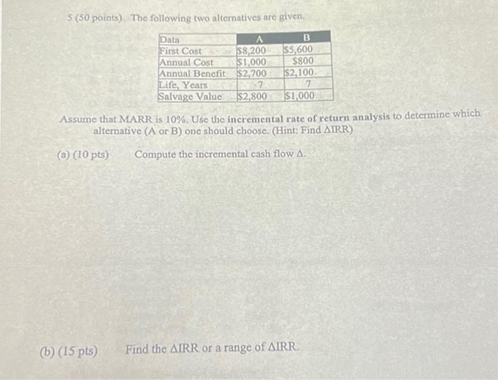 Solved I know how to solve part A I need part be with the | Chegg.com