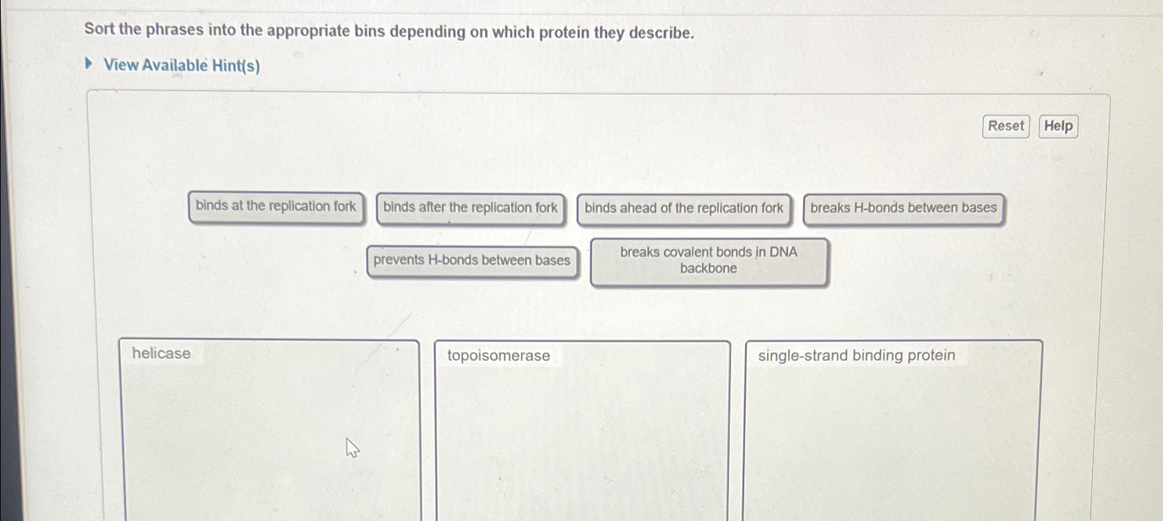 Solved Sort the phrases into the appropriate bins depending | Chegg.com