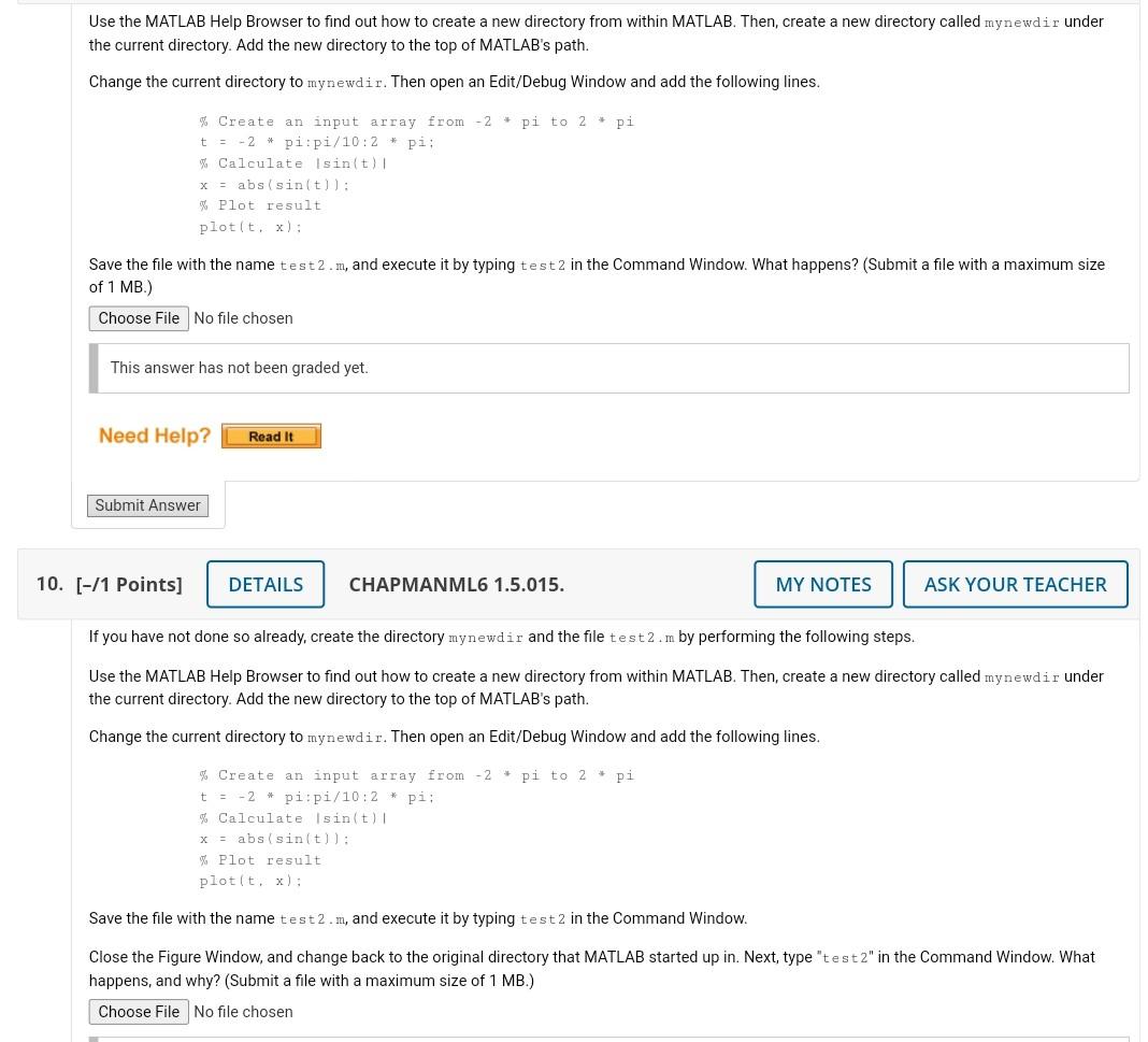 Use the MATLAB Help Browser to find out how to create | Chegg.com