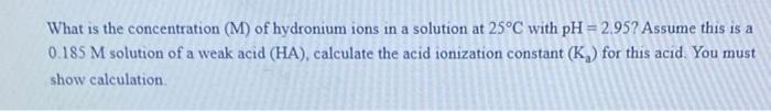Solved What is the pH of a solution made by dissolving 3.50 | Chegg.com