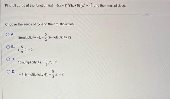 select the zeros of $f left(x right)=x^4-18x^2 81$