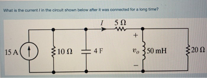 Solved What is the current / in the circuit shown below | Chegg.com