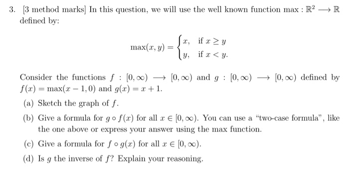 Solved 3 3 Method Marks In This Question We Will Use Chegg Com