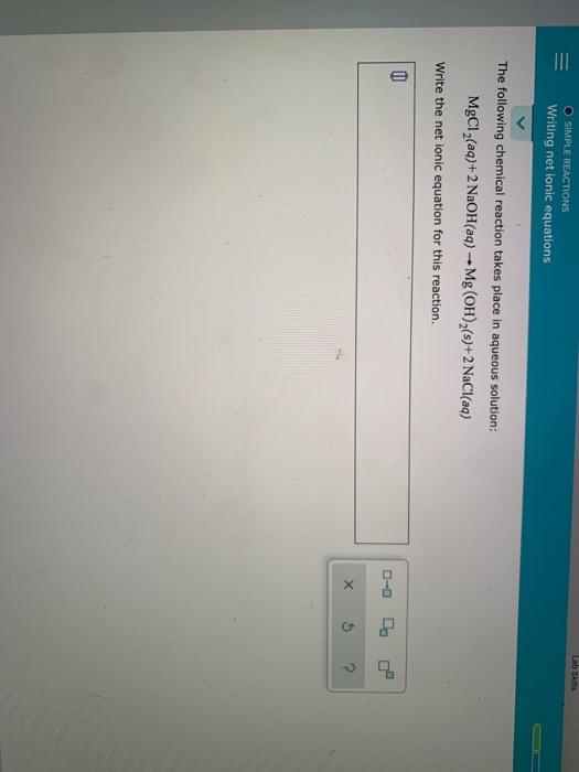 writing net ionic equations The following chemical | Chegg.com