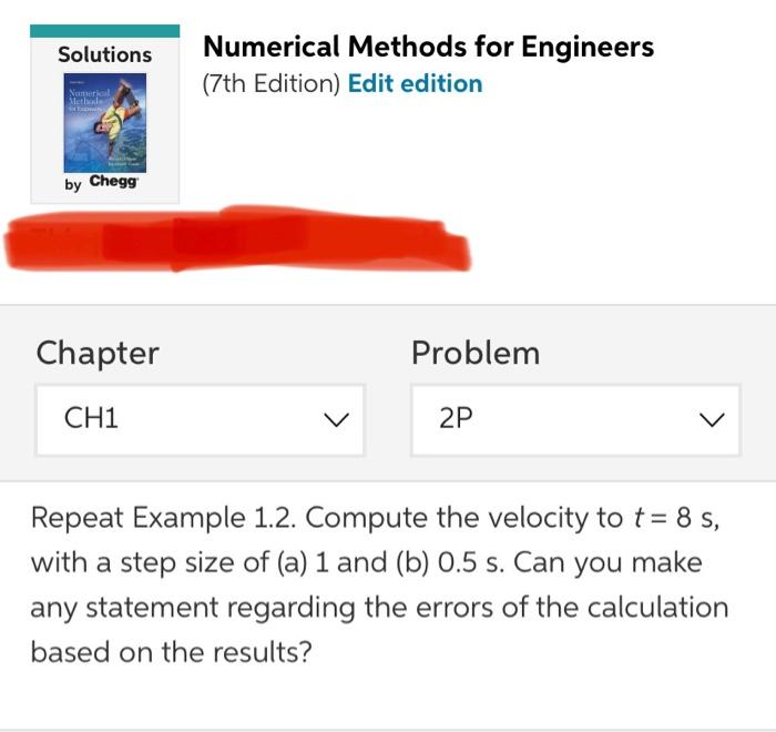 Solved Solutions Numerical Methods For Engineers (7th | Chegg.com