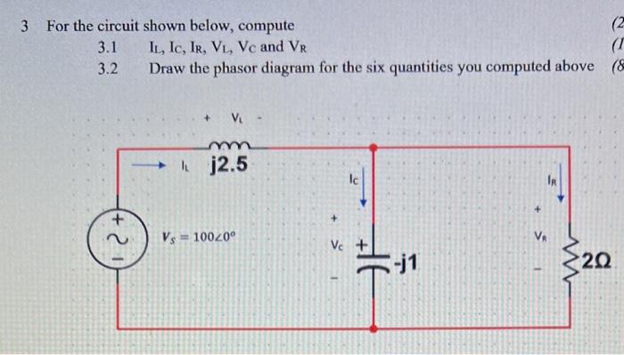 Solved 3 For the circuit shown below, compute 3.1 | Chegg.com