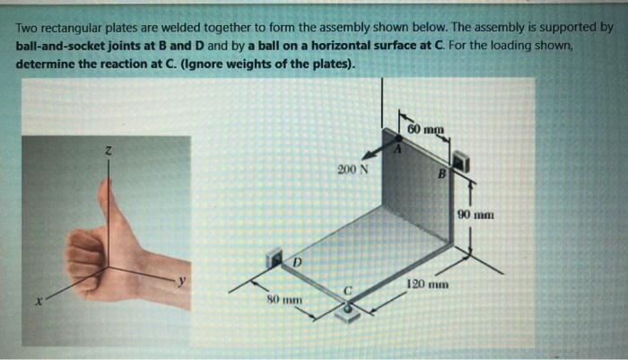Solved Two rectangular plates are welded together to form | Chegg.com