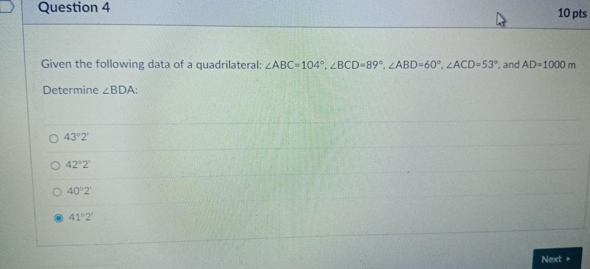 Solved Question 4 10 pts Given the following data of a | Chegg.com
