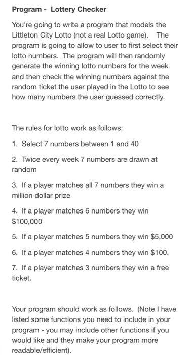 lotto prize checker
