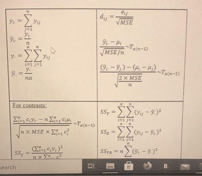 Solved Eis Dij Yij Vmse Yi Vi A H V M Mse N Ta N 1 Chegg Com