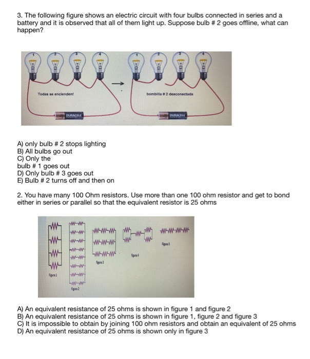 Solved 3. The following figure shows an electric circuit