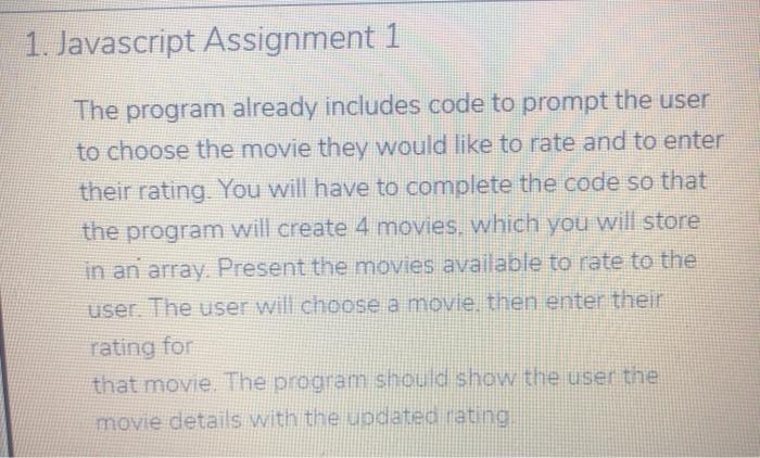 assignment 1 movie ratings edhesive