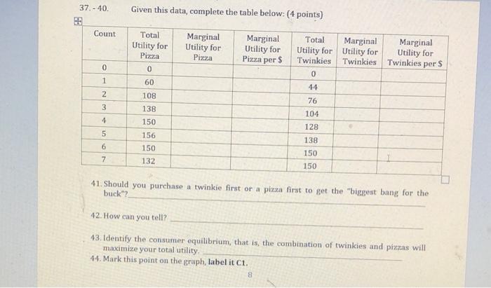 Solved Use the following information to answer questions 34 | Chegg.com