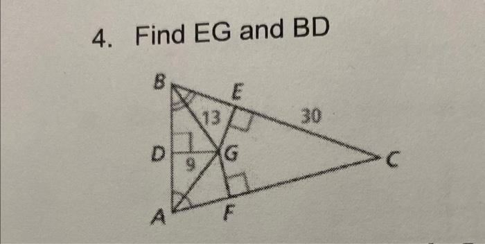 Solved 4. Find EG and BD | Chegg.com