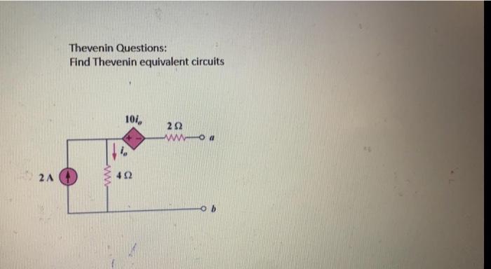 Solved 2 A Thevenin Questions: Find Thevenin Equivalent | Chegg.com