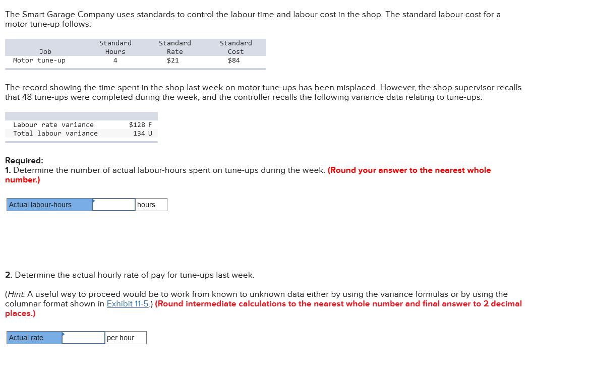 Solved The Smart Garage Company uses standards to control