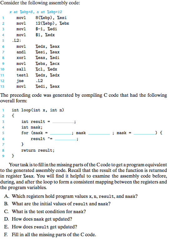 Solved A few pieces are missing from the following program