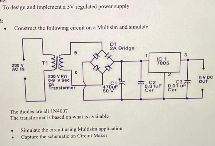 AC to DC 5V Regulated Power supply