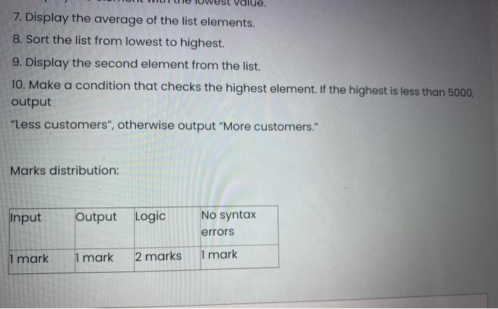 Solved Write a Python program that will accomplish the | Chegg.com