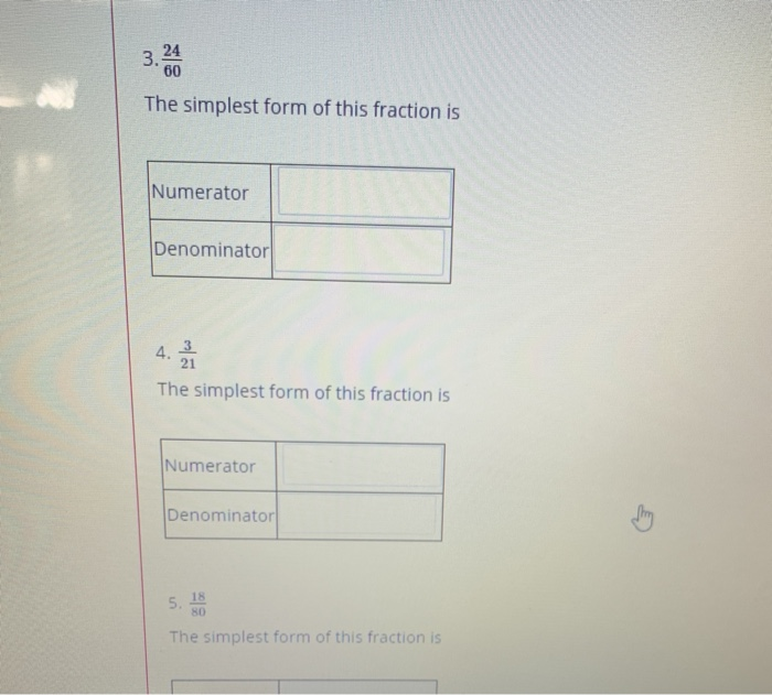 Solved Fractions Identify If The Fraction Is Simple Mixed Chegg Com