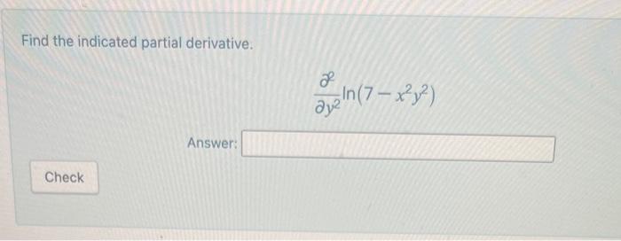 partial derivative of ln(x^2 y^2)