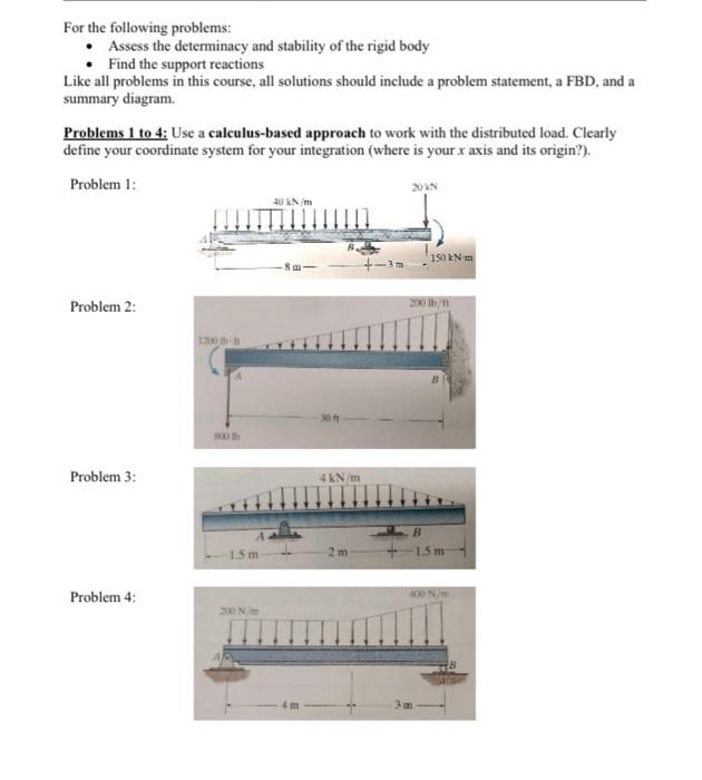 Solved For The Following Problems: Assess The Determinacy | Chegg.com