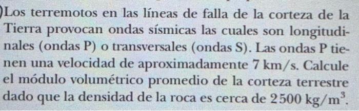 Los terremotos en las líneas de falla de la corteza de la Tierra provocan ondas sísmicas las cuales son longitudinales (ondas