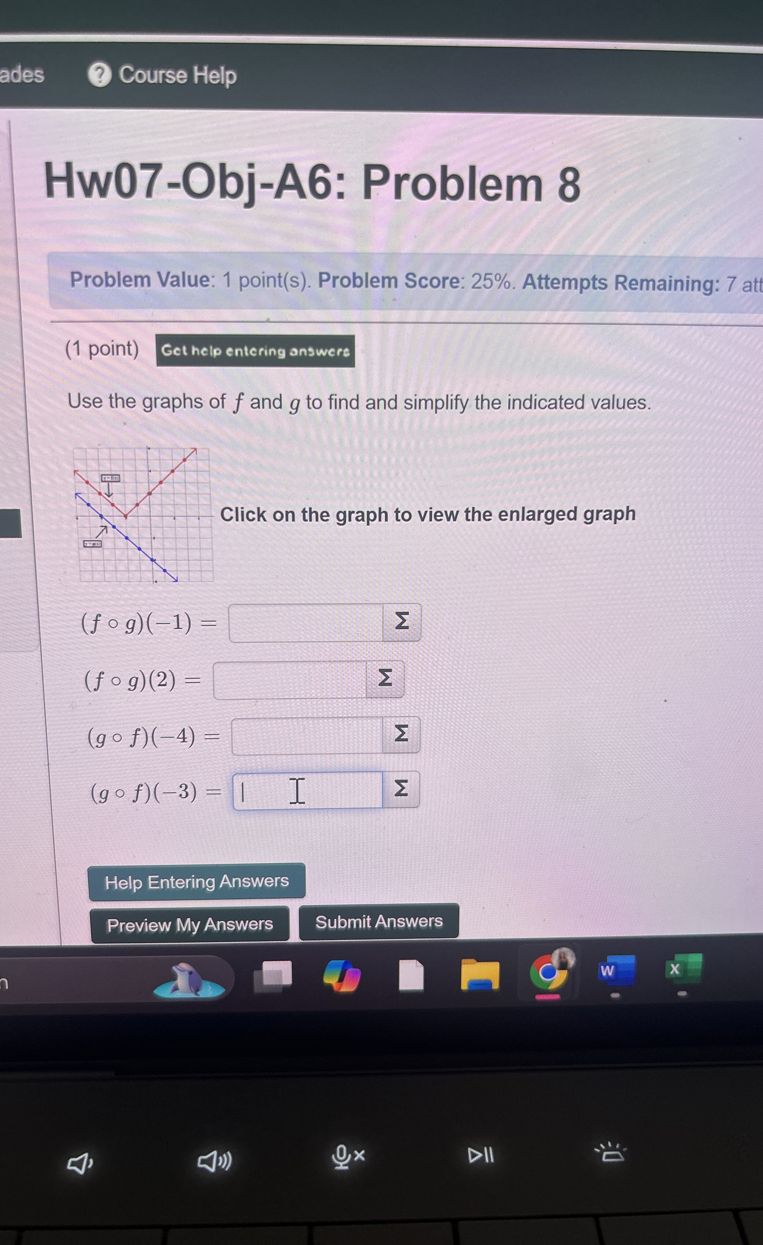 Solved Use the graphs of f ﻿and g ﻿to find and simplify the | Chegg.com