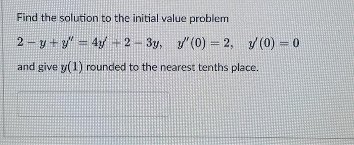 Solved Find the solution to the initial value problem | Chegg.com