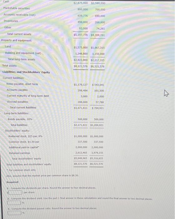 Solved Computing the Dividend Yield and the Dividend Payout | Chegg.com