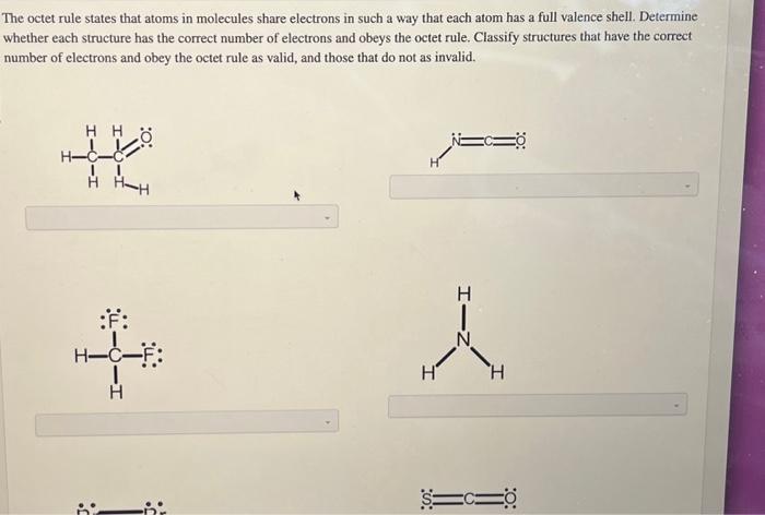 Solved The octet rule states that atoms in molecules share | Chegg.com