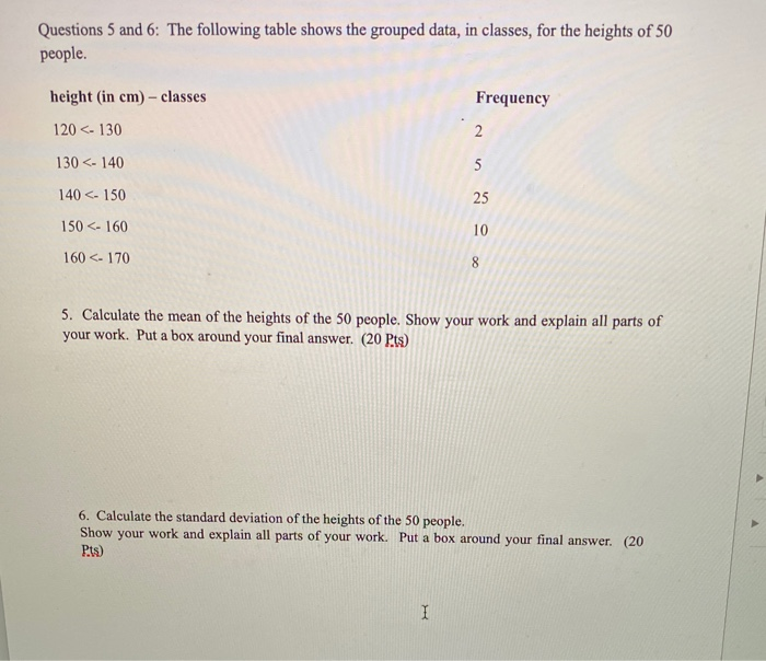 Solved Questions 5 and 6: The following table shows the | Chegg.com