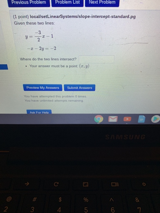 Solved Problem List Next Problem Previous Problem (1 point) | Chegg.com