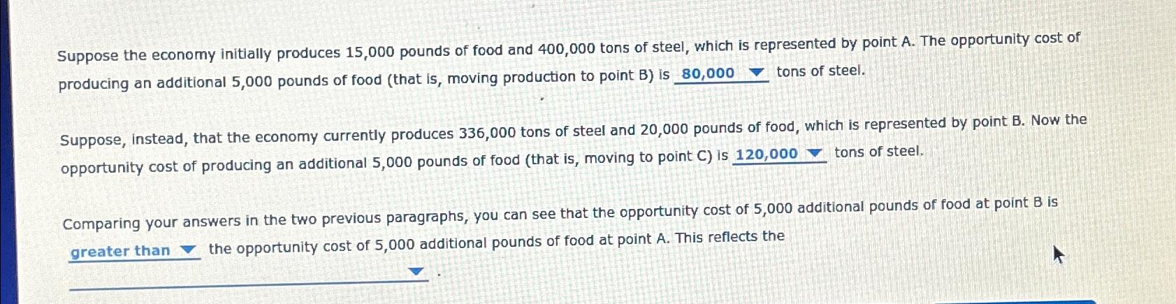 Solved Suppose the economy initially produces 15 000 pounds Chegg