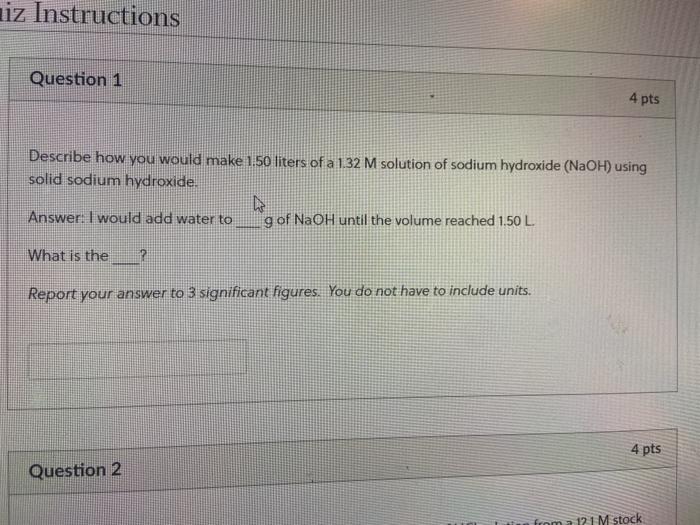 Solved uiz Instructions Question 1 4 pts Describe how you | Chegg.com