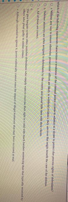 Solved Which of the following statements characterizes a | Chegg.com