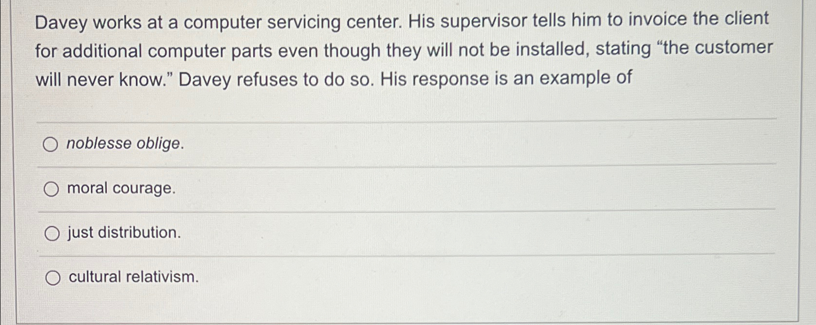 Solved Davey works at a computer servicing center. His | Chegg.com
