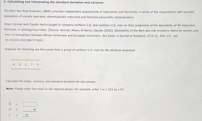 Solved 3. Calculating and interpreting the standard | Chegg.com