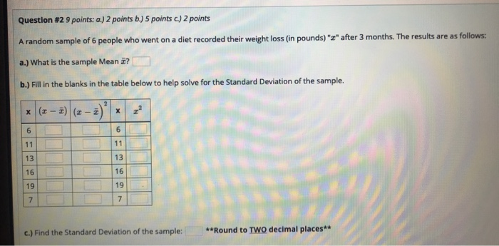 Solved Question #2 9 points: a.) 2 points b.) 5 points c.) 2 | Chegg.com