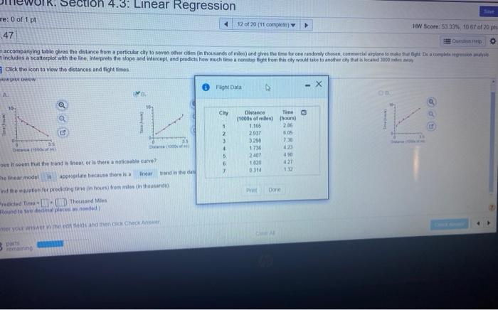 Solved IR. Section 4.3: Linear Regression ce: 0 of 1 pt 12 | Chegg.com