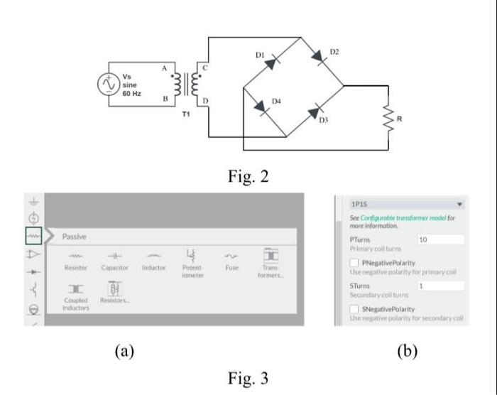 Solved Build the circuit in fig. 2 using (multisim live) . | Chegg.com